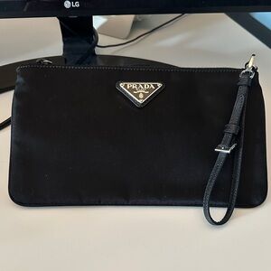 Prada Black Nylon Clutch